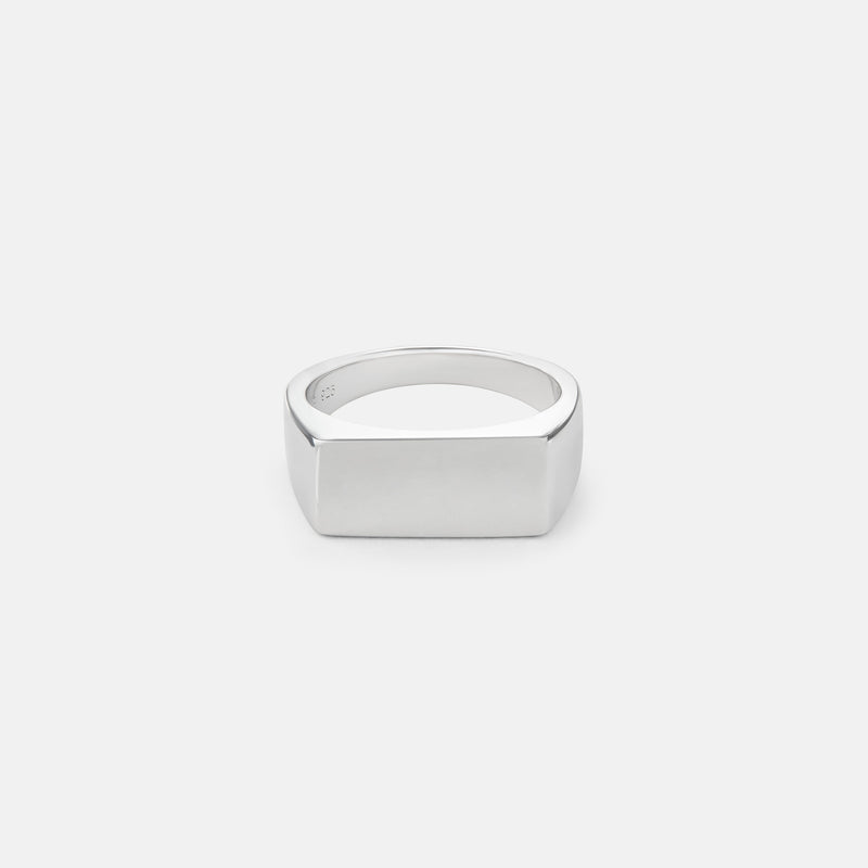 Rectangular Signet Ring Silver