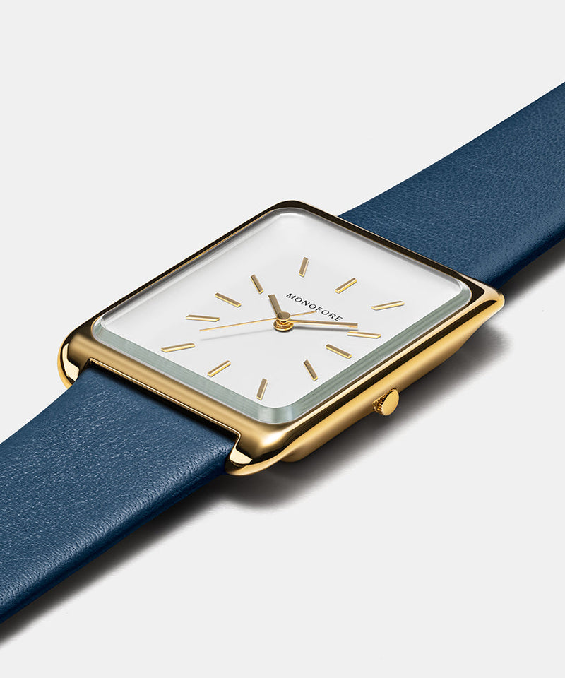 M01 Gold 38mm / Steel Blue